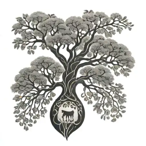 African Tree Of Life With Dog Paws