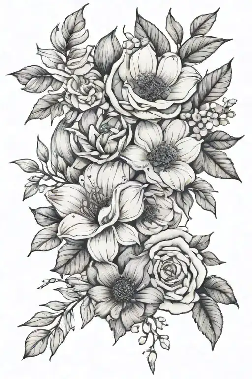 Fine Line Flowy Bouquet