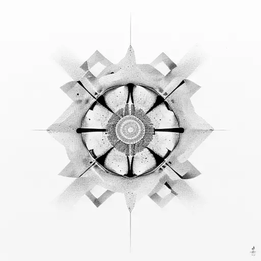 An Abstract Design Inspired By Estigma In A Black-grey Style