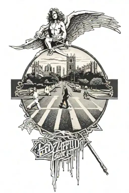 Led Zeppelin One Album Cover Dark Side Of The Moon Abbey Road