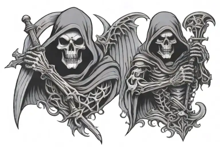 Grim Reaper And Sexy Devil