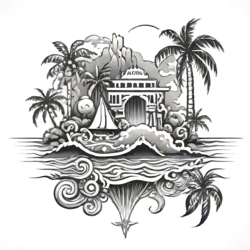 I Want A Tattoo That Has Peruvian Heritage And Hawaiian Tribal Mixed With Traveling And The Ocean