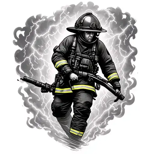 Firefighter Tornado Lightning