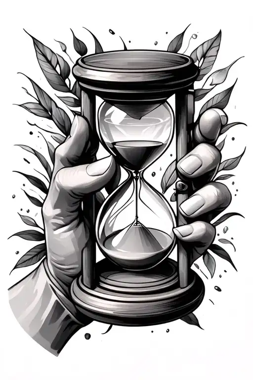 Hand Holding Hourglass