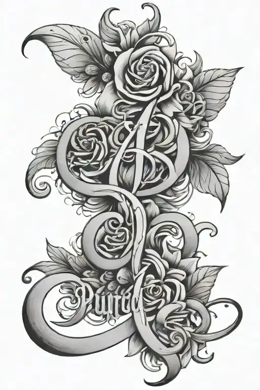 The Word Purdy In Cursive