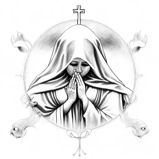 Virgen Mary Prayin And Crying