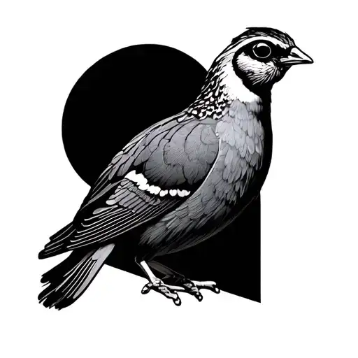 Quail Black And White