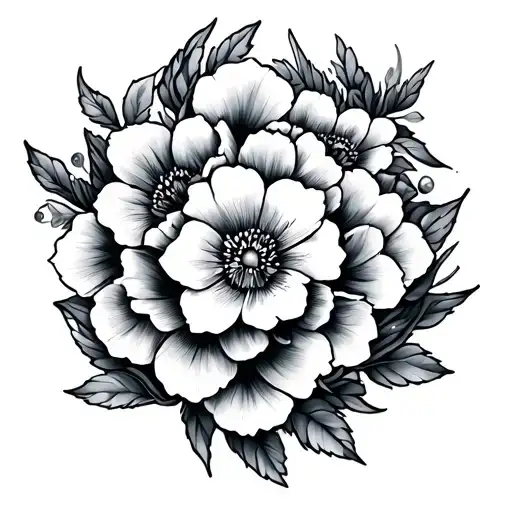 Flowers Zodiac Symbol Intertwined