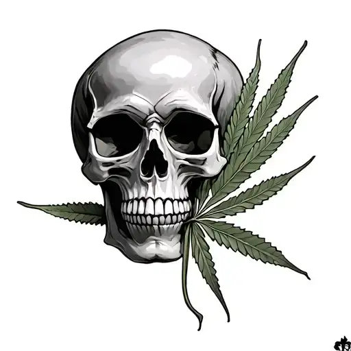 Skull And Weed Leaf Morphing