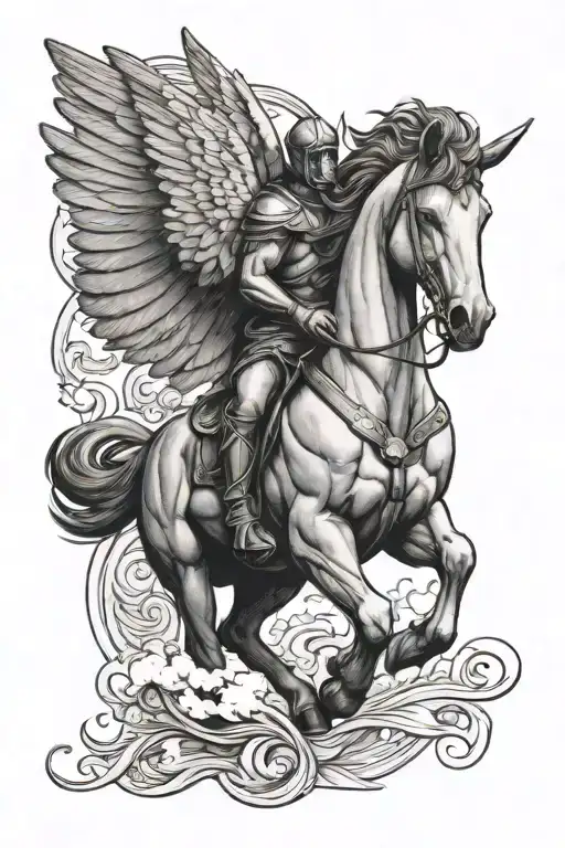 Spartan Riding A Pegasus