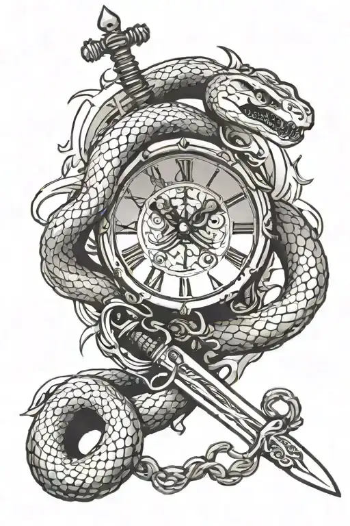 Snake Clock Weapon Sword