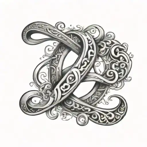 Infinity And Omega Symbol Letter