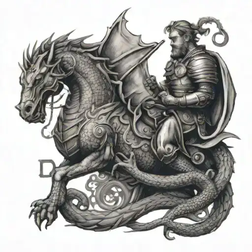 Saint Georges Fighting The Dragon Wrapped