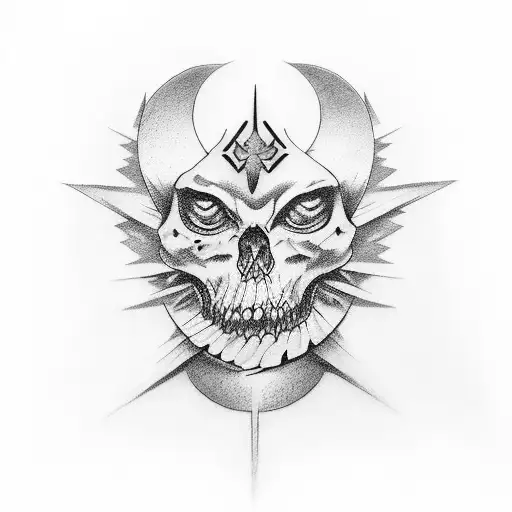 Combine Elements Of Darkness And Faith In A Blackwork