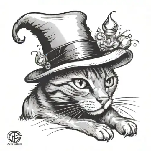 Cat In A New Year's Hat
