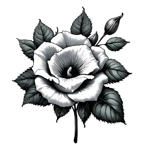 Rose And Morning Glory