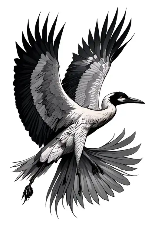 Crane Bird Flying