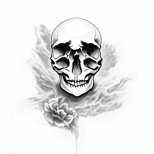 Skull Half Dark Half Mexican With Christian Element Showing Light Again Darkness