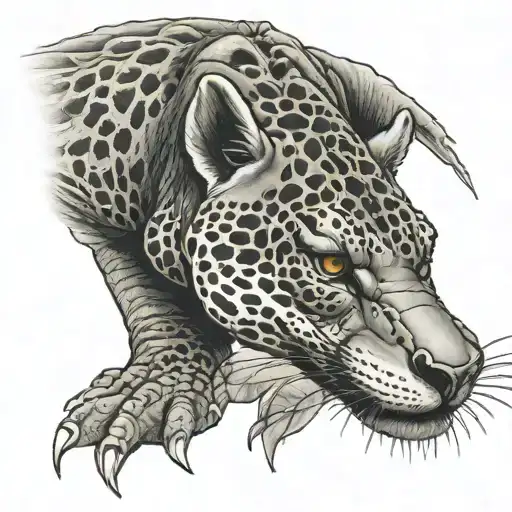 Alligator Florida Panther Hiding