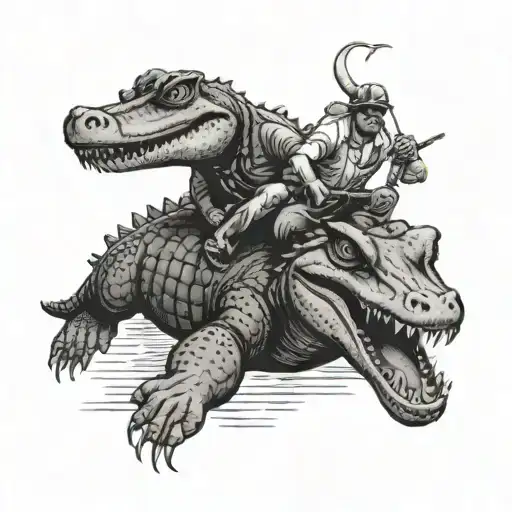 Florida Man Riding Alligator