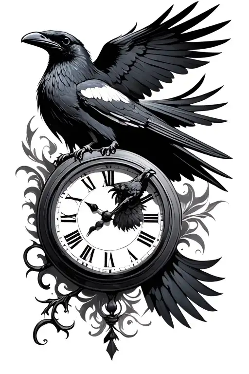 Raven And Clock