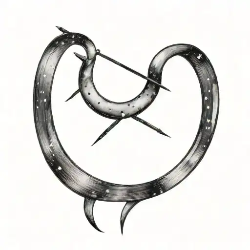 Sagittarius Sign Surrounded By Moon