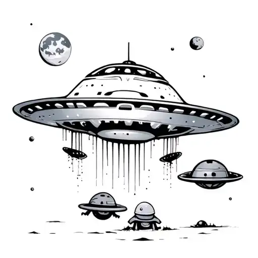 Ufo Baby Abduction Scene Set