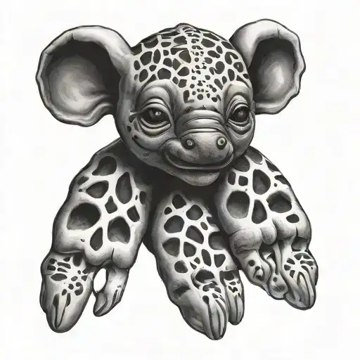 Evelyn With Baby Foot Print