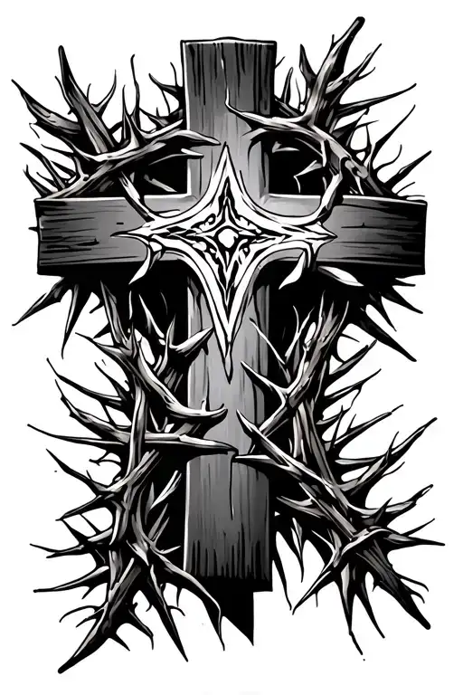 Cross And Crown Of Thorns