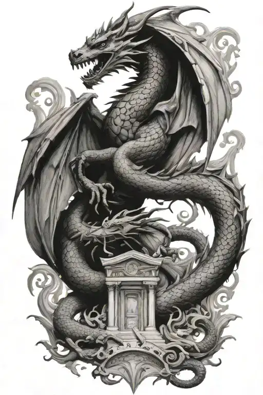 Dragon And Greece God