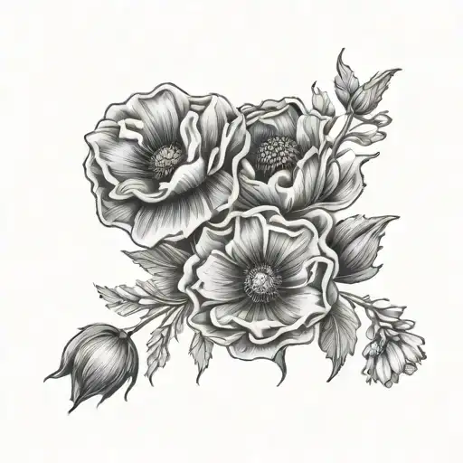 Poppy And Daisy Bouquet