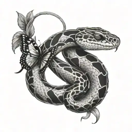Snake And Butterfly