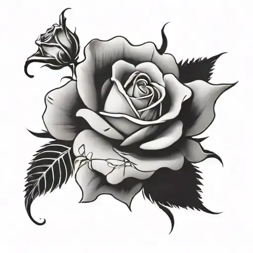 Rose Tattoo With Alexis