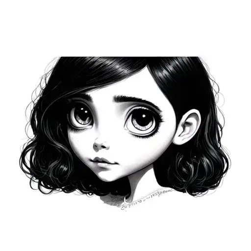 Coraline In Black Grey