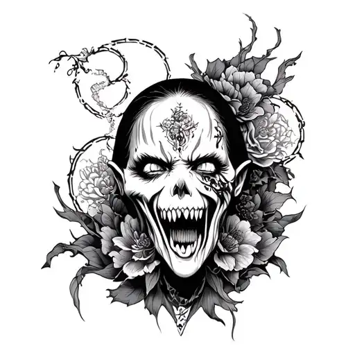 Scary Dark Japanese Themed Sleeve