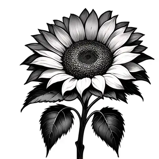 Sunflower Growing From Concrete