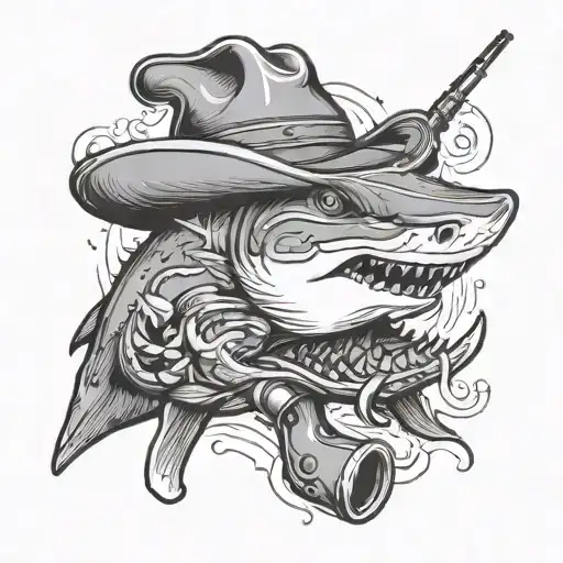 Cowboy Shark Cigarette Whiskey Gun