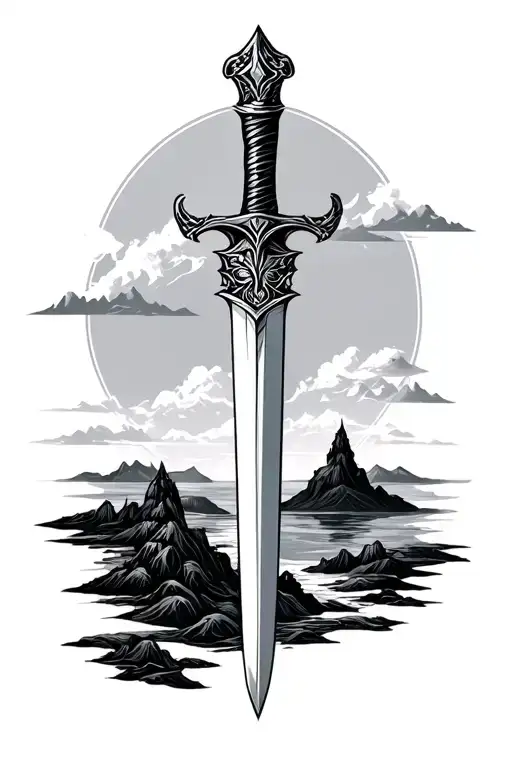 Dagger With Landscape