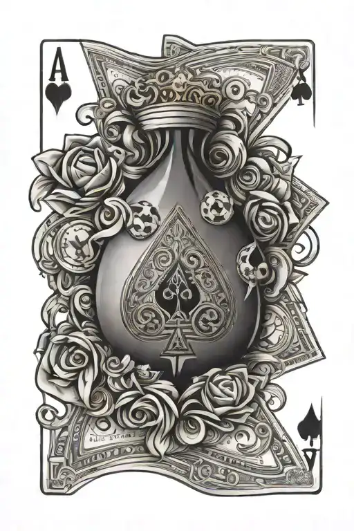 Money Bags Diamonds Playing Cards Hustle Stacks Spades