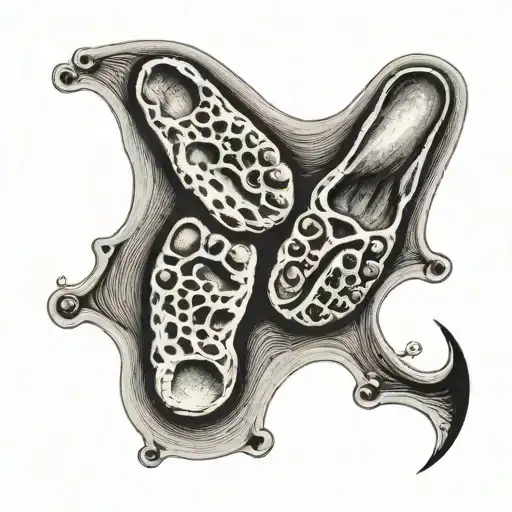 Baby Foot Prints And A Moon