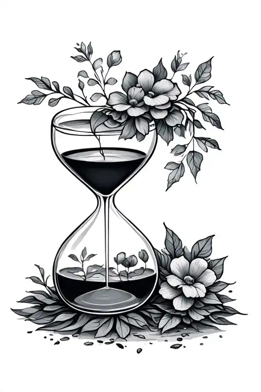 Hour Glass Containing Family Nature