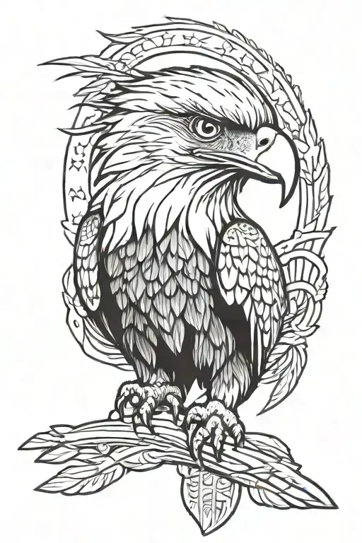 Blad Eagle Mixed With Finnish And American Patriotism