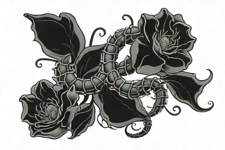Zodiac Sign Scorpio With Flower