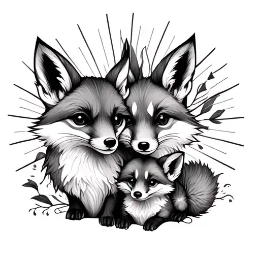 Sun Ray Wren And Baby Fox