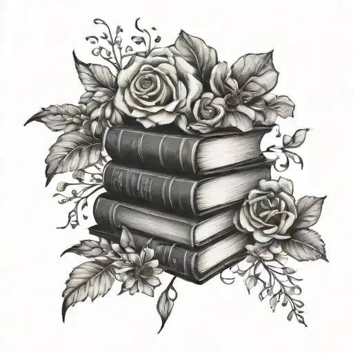 Dark Romance Books Surrounded By Florals
