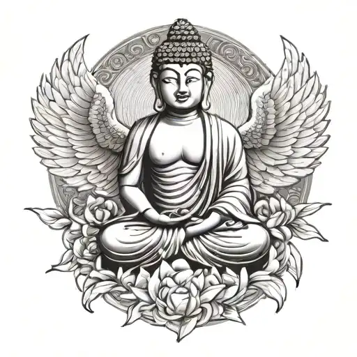 Buddha Like An Angel Wings