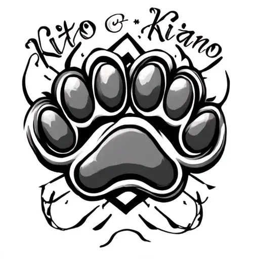 Infinity Signs With A Dog Paw And The Name Kito And Kiano