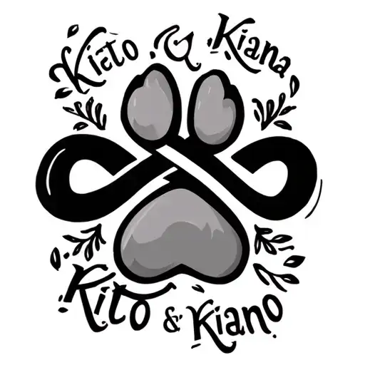 Infinity Signs With A Dog Paw And The Name Kito And Kiano