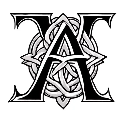 Celtic Design For Initials A And G