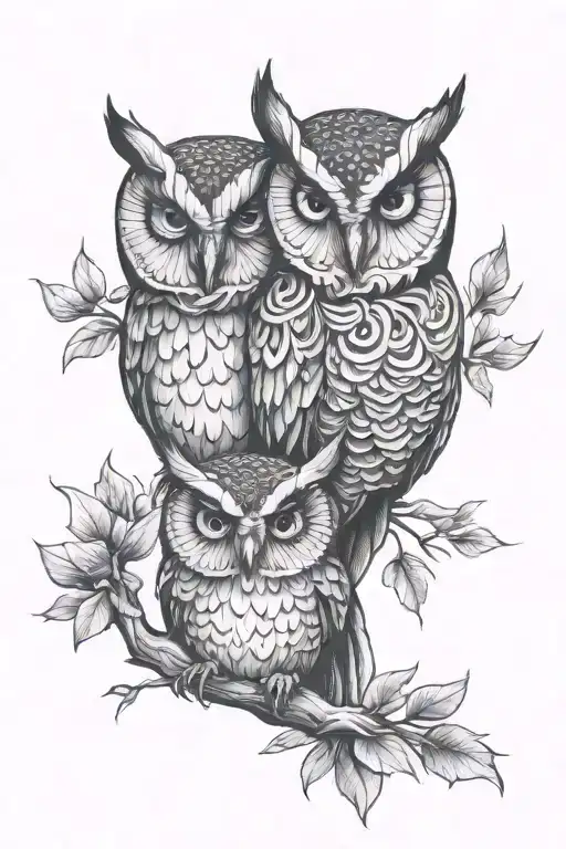 Owl And R Ose Intertwined